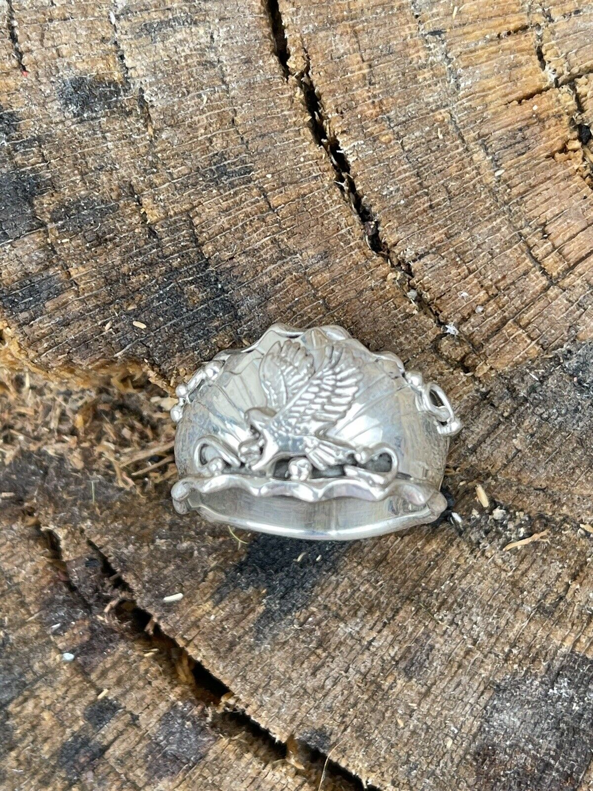 Navajo Sterling Silver Men’s Eagle Ring