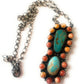 Navajo Sterling Silver, Spiny & Royston Turquoise Cluster Necklace