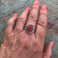Navajo Sterling Silver Natural Red Coral Ring
