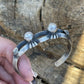 Navajo Sterling Silver Cuff Pearl Bracelet By Chimney Butte Signed