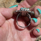 Navajo Sonoran Mountain Turquoise & Sterling Silver Statement Ring Size 9.5