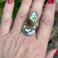 Navajo Sterling Silver Number 8 Turquoise Statement Ring Size 6.5