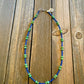 Navajo Sterling Silver, Lapis & Gaspeite Beaded Necklace