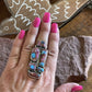 Navajo 6 stone Pink Dream Mojave & Sterling Silver Ring Size 7