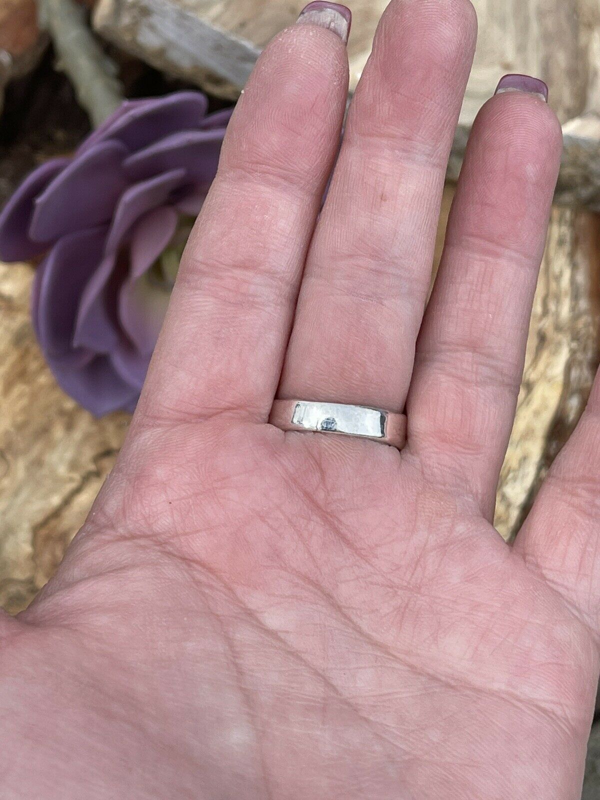 Navajo Sterling Carico Lake Turquoise Stone Sunburst Ring Size 8