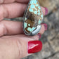 Navajo Sterling Silver Number 8 Turquoise Statement Ring Size 6.5