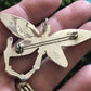 Zuni Sterling Silver  Multi Stone Dragonfly Pendant Pin