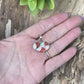 Zuni Iridescent Red Candy Cane Opal & Sterling Silver Heart Pendant