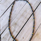 Navajo Lapis, Gaspeite And Sterling Silver Navajo Pearl Beaded Necklace