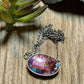 Navajo Sterling Silver & Pink Dream Mojave Oval Necklace
