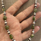 Navajo Sterling Silver & Sonoran Gold Turquoise Beaded 24 Inch Necklace