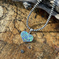 Zuni Iridescent Green Opal & Sterling Silver Heart Pendant