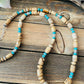 Navajo Jasper, Turquoise And Sterling Silver Beaded Necklace & Pendant Signed