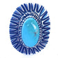 Navajo Royston Turquoise & Sterling Silver Ring Size 10