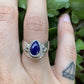 Navajo Sterling Silver Blue Lapis Ring Stamped Sterling & Signed