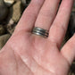 Navajo Swirl Statement Sterling Silver Wild Horse Oval  Ring Sz 6