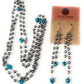 Navajo Kingman Turquoise & Sterling Silver Pearl Beaded Necklace Set
