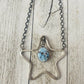 Navajo Golden Hills Turquoise & Sterling Silver Star Necklace Signed