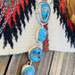 Navajo Sterling Silver & Kingman Turquoise Lariat Necklace