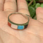 Zuni Multi Stone Stacker Ring Signed by Artist