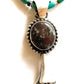 Navajo Handmade Sterling Silver  Turquoise Blossom Pendant Signed
