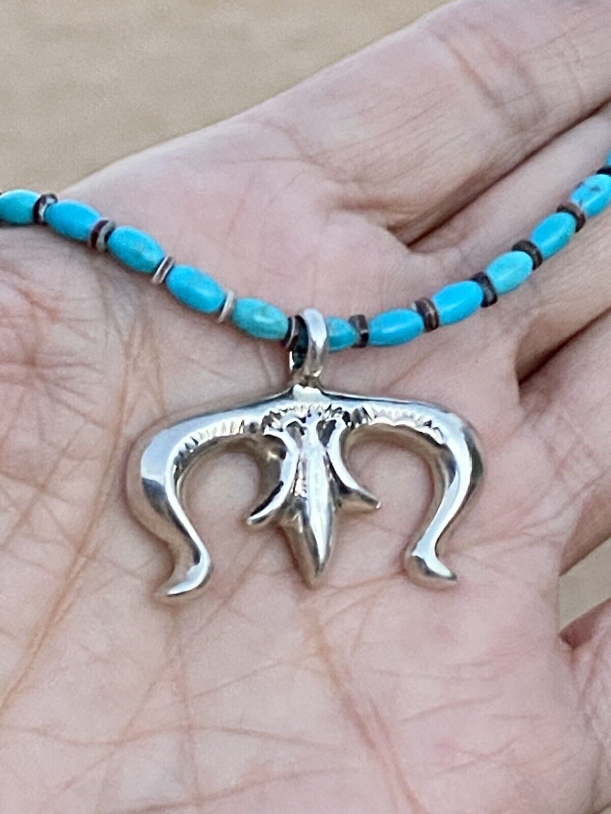 Navajo Sterling Silver Mini Naja Pendant
