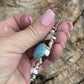 Turquoise & Mother Of Pearl Sterling Silver Navajo Pendant
