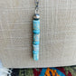 Navajo Turquoise And Sterling Silver Beaded Lariat Necklace