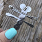 Navajo Sterling Silver & Multi Color Opal Stone Dragonfly Pendant Pin Signed