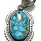 Navajo Number 8 Turquoise & Sterling Silver Elegant Pendant Signed