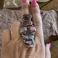 Navajo Pink Dream Mohave & Sterling Silver 6 Stone Ring