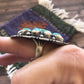 Navajo Cluster Multi Turquoise &  Sterling Silver Ring Size 6.5