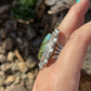 Navajo Sterling Silver Turquoise Statement Ring Size 6.5