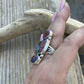 Navajo 4 stone Pink Dream Mohave & Sterling Silver Ring Size 6