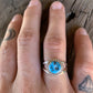 Navajo Kingmen Turquoise & Sterling Silver Double Band Ring