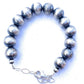 Sterling Silver 12mm Pearl Beaded Bracelet