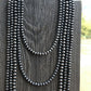 6mm Sterling Silver Navajo Pearl Style Beaded Necklace