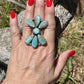Butterfly Royston Turquoise & Sterling ring size 8