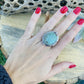 Navajo Royston Turquoise & Sterling Silver Ring Size 6.5
