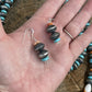 Navajo Sterling Silver Handmade Turquoise and Spiny Beaded Necklace Set