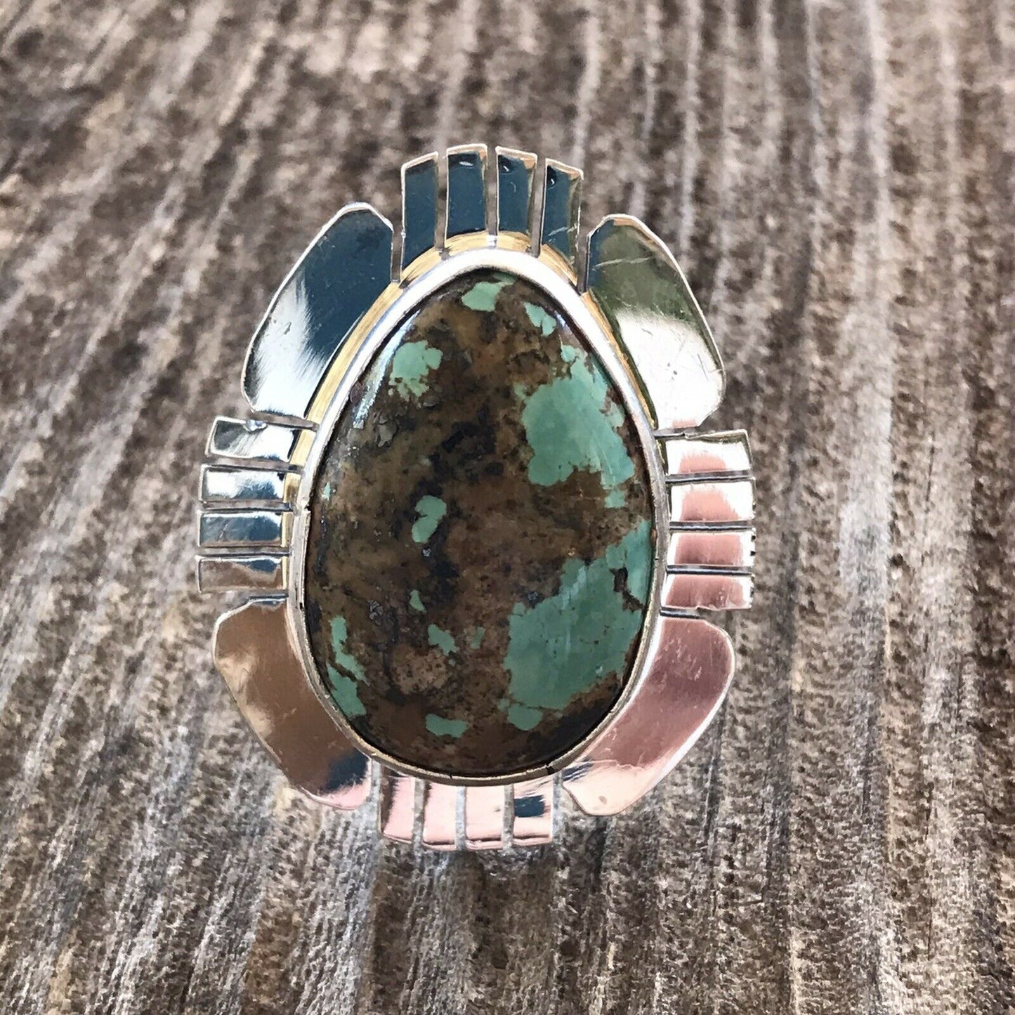 Navajo Royston Turquoise & Sterling Ring Size 6.