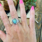 Navajo Royston Turquoise & Sterling Silver Ring Size 7