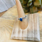 Navajo Sterling Silver & Lapis Ring Size 6.75