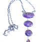 Navajo Purple Mojave & Sterling Silver 4 Stone Lariat Necklace