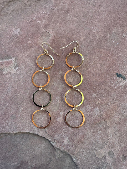 “The Golden Collection” Boho Drops Handmade 14k Gold Plated Earrings