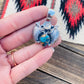 Navajo Sterling Silver & Turquoise Mohave Pendant Signed