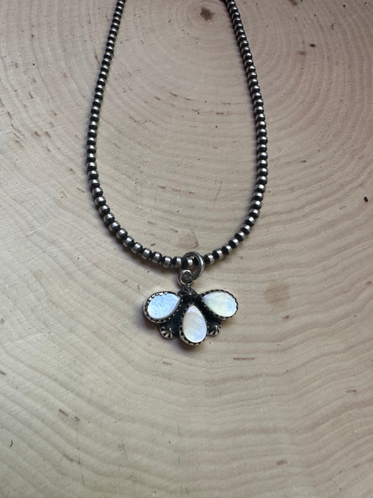 Handmade Sterling Silver & Mother of Pearl Pendant