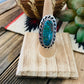 Navajo Royston Turquoise & Sterling Silver Ring Size 6