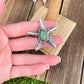 Navajo Royston Turquoise & Sterling Silver Star Ring Size 10.5 Signed