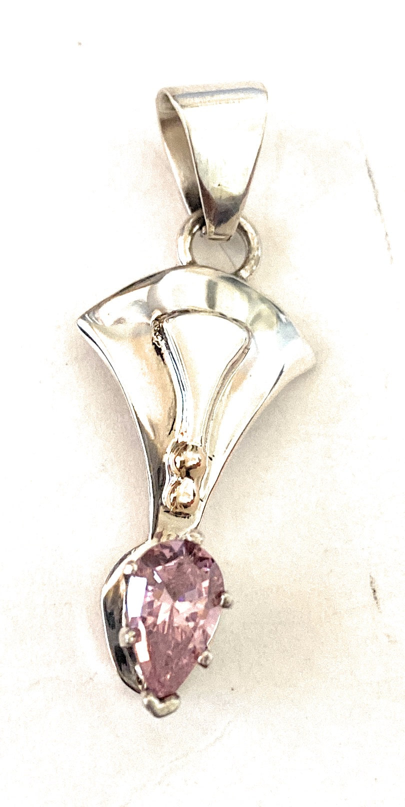 Navajo Pink Fluorite & Sterling Silver Pendant